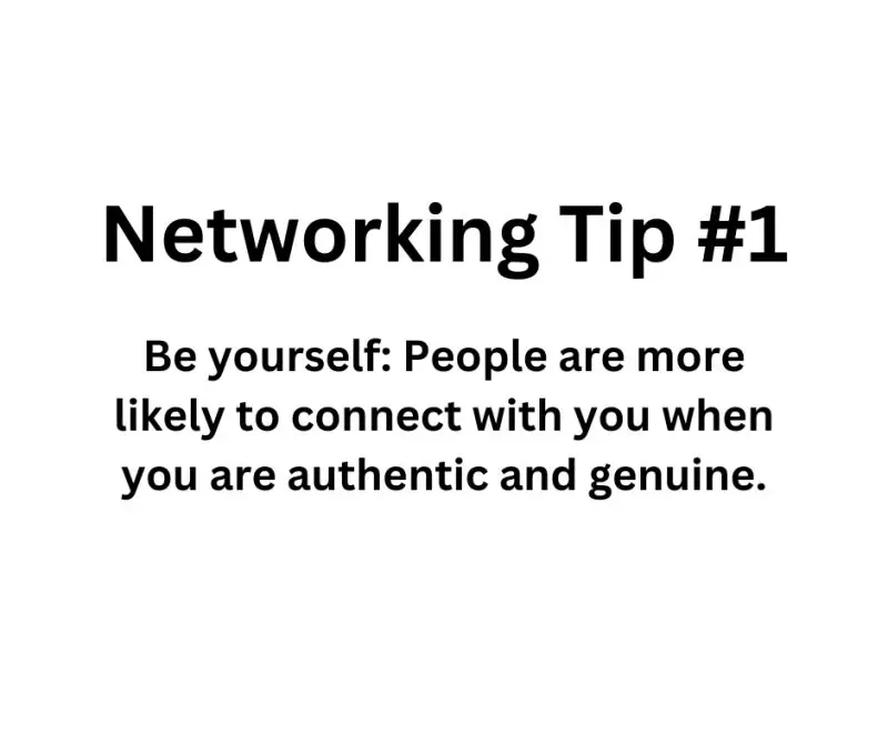 Networking Tip #1: