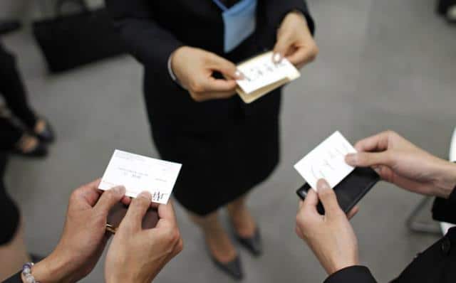 Exchanging Business Cards